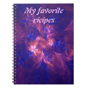 Carnet Bleu Abstrait Et Violet
