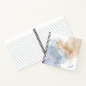 Carnet Bleu Abstrait, Taupe et Or (Intérieur)