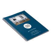 Carnet Bleu Ajouter votre logo Promotion du texte personn (Côté Droit)