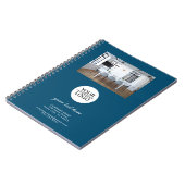 Carnet Bleu Ajouter votre logo Promotion du texte personn (Côté gauche)