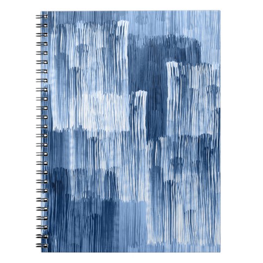 Carnet Bleu Aquarelles : Motif géométrique (Devant)