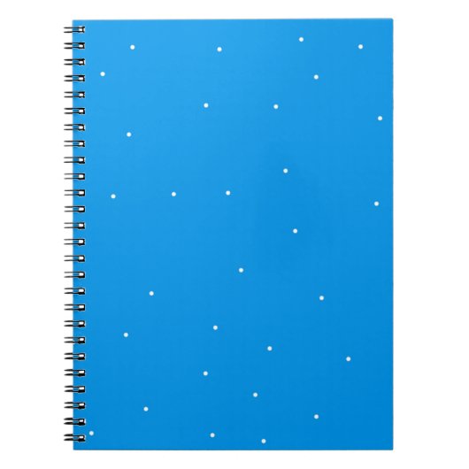 Carnet Bleu avec points blancs accessoires à la personnal (Devant)