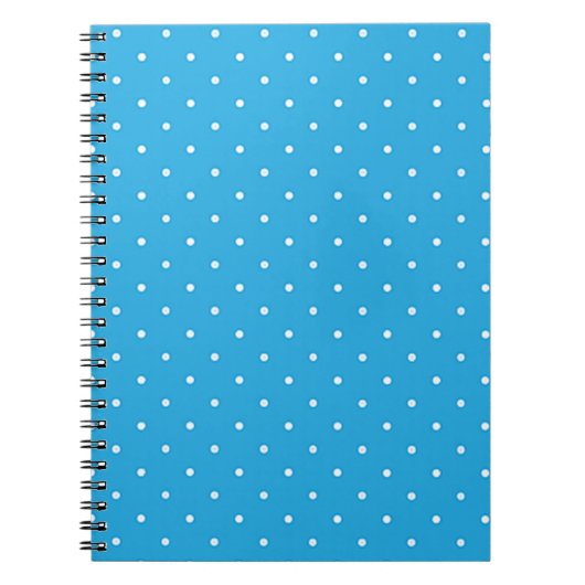 Carnet Bleu avec Pois blancs (Devant)
