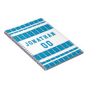 Carnet Bleu Ball Stitching Nom du joueur Motif (Côté Droit)