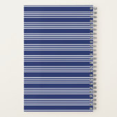 Carnet Bleu Bande Moderne Citation Personnalisée Prière (Verso)