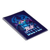 Carnet Bleu Beetle Rétrowave Ville coucher du soleil (Côté Droit)