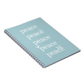 Carnet Bleu blanc Bleu inspiré de la paix Oiseaux Papillo (Côté Droit)