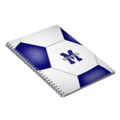 Carnet bleu blanc équipe couleurs filles garçons soccer (Côté Droit)