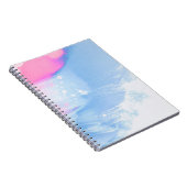Carnet Bleu blanc et rose abstrait (Côté Droit)