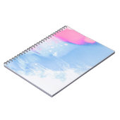 Carnet Bleu blanc et rose abstrait (Côté gauche)