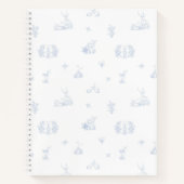 Carnet Bleu Blanc Forêt Toile (Devant)