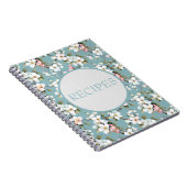 Carnet Bleu Botanique Dogwood de printemps (Côté Droit)
