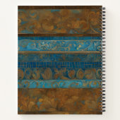 Carnet Bleu Bronze et Grunge d'or (Dos)