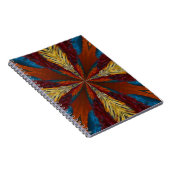 Carnet Bleu Brown Rouge Abstrait Plumes Art (Côté Droit)