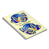 Carnet Bleu Cartoon Papillon Poisson (Côté Droit)