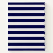 Carnet Bleu Chic et blanc fractionné (Dos)