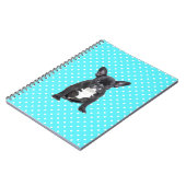 Carnet Bleu Chien à Chien à Chien Bleu Pois mignon (Côté gauche)