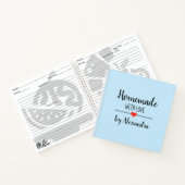 Carnet Bleu clair moderne Fait maison avec recette d'amou (Intérieur)