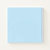 Carnet Bleu clair moderne Fait maison avec recette d'amou (Dos)