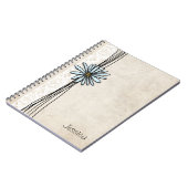 Carnet Bleu clair Vintage (Côté gauche)