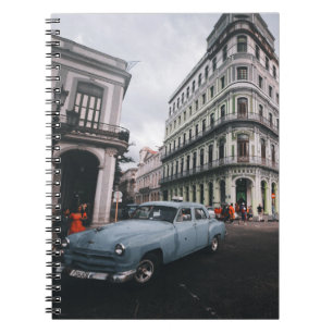 Carnet Bleu Classic Vintage Car Cityscape