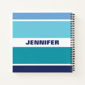 Carnet Bleu cool Et Blancs (Dos)