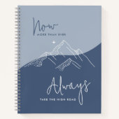 Carnet Bleu d'ardoise Prendre la route haute motivation (Devant)