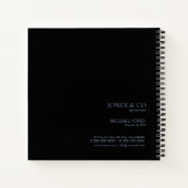 Carnet Bleu de bande métallique minimale ID792 (Dos)