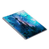 Carnet bleu de grunge de château d'imaginaire de (Côté Droit)