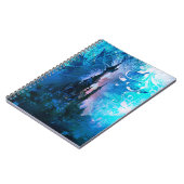 Carnet bleu de grunge de château d'imaginaire de (Côté gauche)