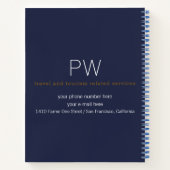 carnet bleu de l'agent de voyage avec avion (Dos)