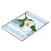 Carnet bleu de zantedeschia (Côté gauche)