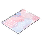 Carnet Bleu délicat et bleu Abstrait aquarelle photo (Côté gauche)