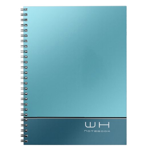 Carnet Bleu d'entreprise moderne chic (Devant)