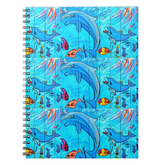 carnet bleu des dauphins riants (Devant)