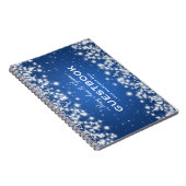 Carnet Bleu d'étincelle d'hiver de Guestbook de mariage (Côté Droit)