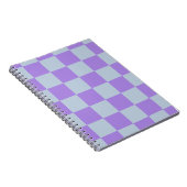 Carnet Bleu doux et À damiers lavande (Côté Droit)