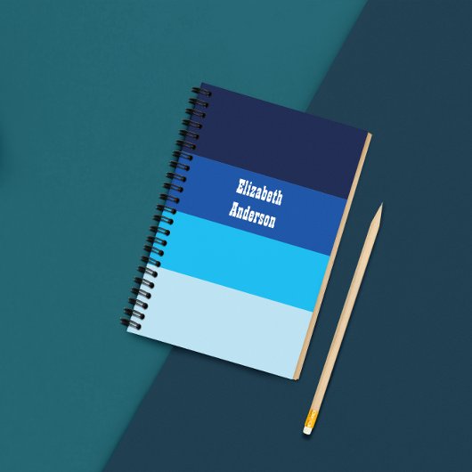 Carnet Bleu du bloc de couleur Bleu Bleu