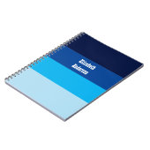 Carnet Bleu du bloc de couleur Bleu Bleu (Côté gauche)