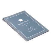 Carnet bleu Dusty élégant pour Maman Recettes (Côté Droit)