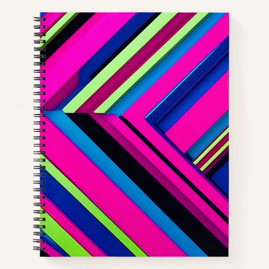 Carnet Bleu électrique et rose (Devant)