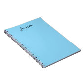 Carnet Bleu Élégant Moderne Simple et Professionnel Nom (Côté Droit)