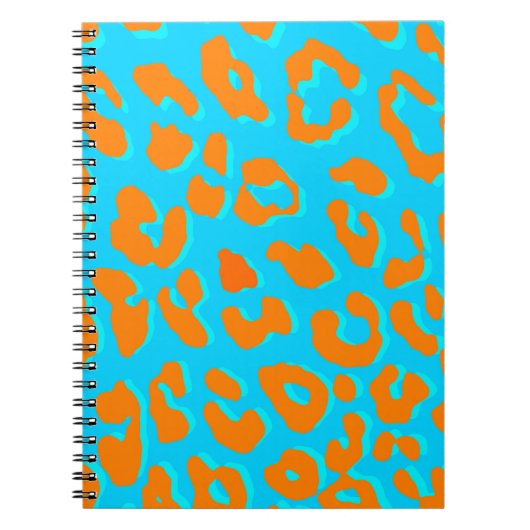 Carnet Bleu Empreinte de léopard (Devant)