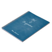 Carnet bleu encre et imagination (Côté gauche)