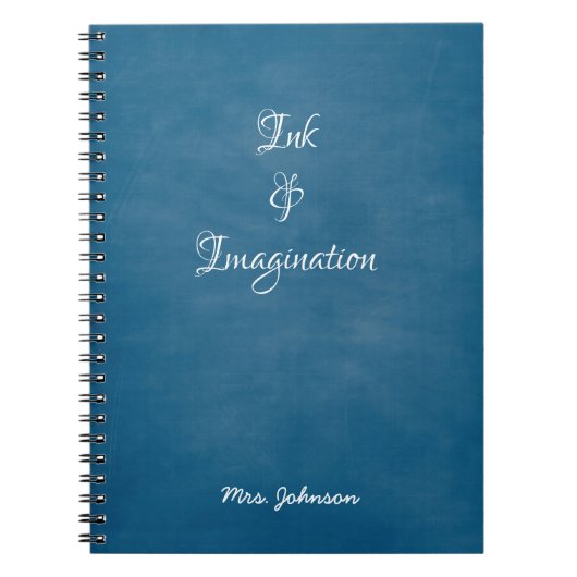 Carnet bleu encre et imagination (Devant)