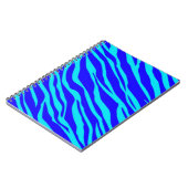 Carnet Bleu et Aqua Zèbre rayé (Côté gauche)