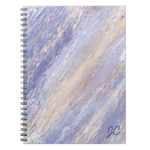 Carnet Bleu et beige Abstrait et embrouillé