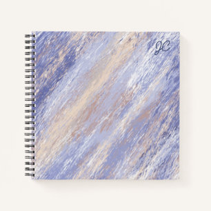 Carnet Bleu et beige Abstrait et embrouillé