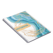 carnet bleu et blanc avec dorure (Côté Droit)
