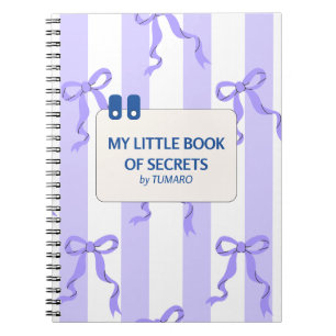 Carnet Bleu et blanc Bandes avec arcs